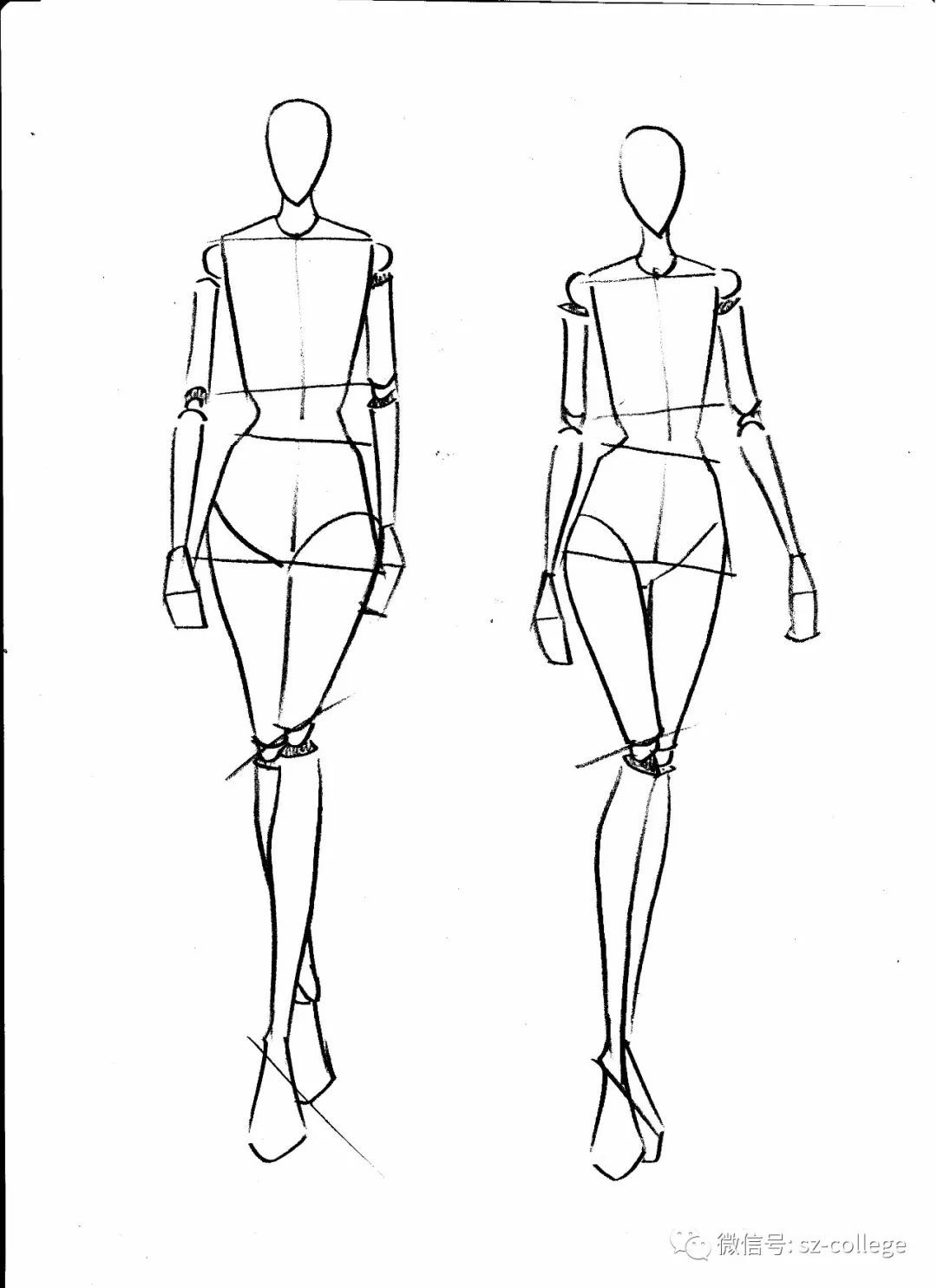 动态服装人体线稿提炼 捕捉时尚流动的灵魂